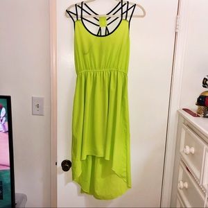 Ya High-Low Lime Green Dress Size L